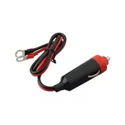 Cabo de alimentação 12V para carro com ficha isqueiro macho e terminais, 50cm, 10A máx, instalação fácil