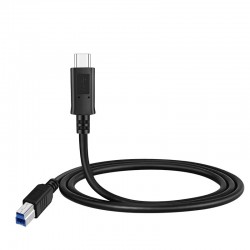Cabo USB-C para USB-B 3.0 - 2 Metros Preto - Alta Velocidade 10Gbps para Impressoras e Dock Stations