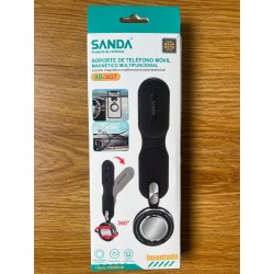 Suporte Magn&eacute;tico para Telem&oacute;vel Sanda SD-3627 Universal 360 Graus para Carro com Base Adesiva