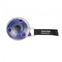 Saco de Compras Dobr&aacute;vel Retr&aacute;til Reutiliz&aacute;vel Port&aacute;til com Estojo Redondo e Al&ccedil;a - Ultra-Compacto