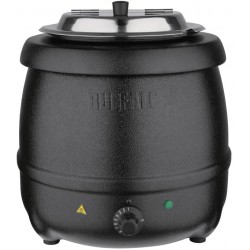 Panela / Chaleira Eléctrica para Sopa 10 Litros em Aço Inoxidável - Preta e Branca com Proteção Contra Fervura a Seco