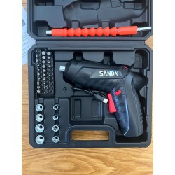 Berbequim Parafusador El&eacute;ctrico Sanda SD-5550 com 46 Pe&ccedil;as Recarreg&aacute;vel com LED