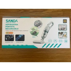 Aspirador Port&aacute;til Recarreg&aacute;vel SANDA SD-4633 2 em 1 120W para Casa e Autom&oacute;vel