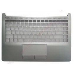 Carcaça Prateada com Apoio de Mãos e Touchpad para HP 14-CF 14S-CF 14-DF 14S-DF 14-DK 240 245 246 G8 340 G5 G7