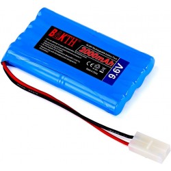 Bateria Recarreg&aacute;vel NiMH 9.6V 2000mAh com Conector Tamiya para Carros RC e Brinquedos