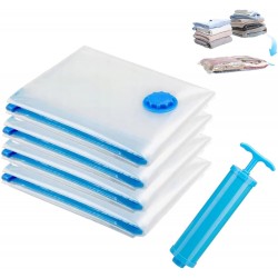 Conjunto 4 Sacos de Armazenamento a V&aacute;cuo 70x50 cm com Bomba Manual Inclu&iacute;da
