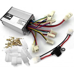 Controlador 36V 48V 1000W para Motor DC com Escovas com Fusível de 30A e Cabos de Ligação