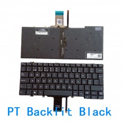 Teclado Preto Retroiluminado PT para Dell Latitude 7300 5300 E7300 2 em 1 Modelo 0483X1