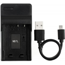 Carregador USB NB-7L para Canon PowerShot G10, G11, G12, SX30 IS com cabo