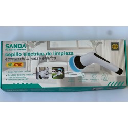 Escova elétrica de limpeza recarregável SANDA SD-6700 com vários cabeçais