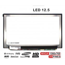 Ecr&atilde; LED 12.5 Polegadas WXGA 1366x768 30 Pinos Compat&iacute;vel Lenovo Dell LP125WH2