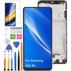 Ecrã LCD TFT para Samsung Galaxy A32 4G A325F A325M A325N preto com moldura kit de reparação completo