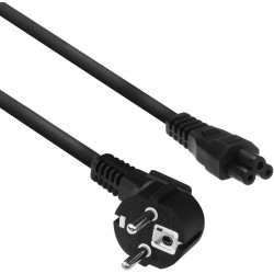 Cabo de Alimentação C2G 3 Metros CEE 7/7 para IEC 60320 C5 para Portáteis 250V Preto