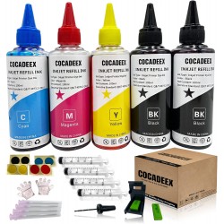 Kit recarga tinta compat&iacute;vel HP 305XL 307XL 650XL 351XL 350XL 300XL 901XL 62XL 5 frascos