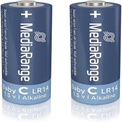 Pilhas Alcalinas C LR14 MediaRange MRBAT108 1.5V Pack 2 Unidades