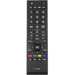 Comando Compat&iacute;vel Toshiba CT90326 CT-90326 LED LCD TV Sem Programa&ccedil;&atilde;o Infravermelho