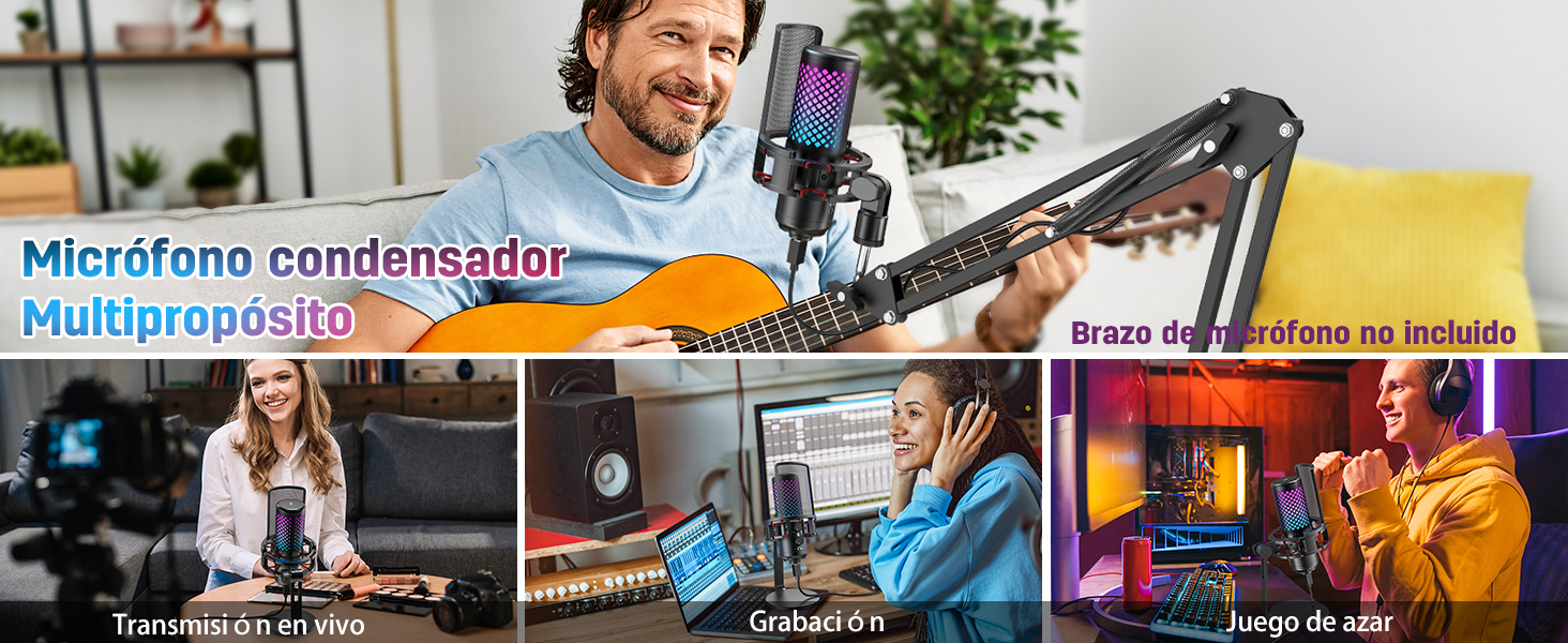 zealsound Micrófono USB Condensador