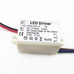 Fonte de alimenta&ccedil;&atilde;o de corrente constante (LED driver) 6W - 12V 500mA
