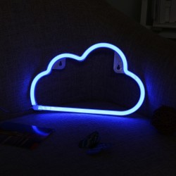 Nuvem decorativa Led Neon Azul (pilhas ou el&eacute;trico)
