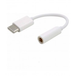 Cabo Adaptador Type-C para Audio Jack 3.5mm - Branco
