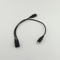 Adaptador/ Extensão Micro USB fêmea para duas saídas Micro USB macho