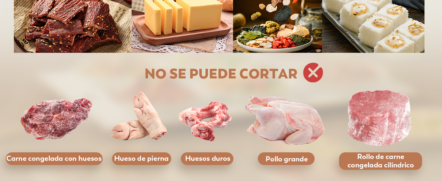 Moongiantgo Cortador Manual de Carne y Hueso Acero Inoxidable Picador Manual de Carne de Costillas